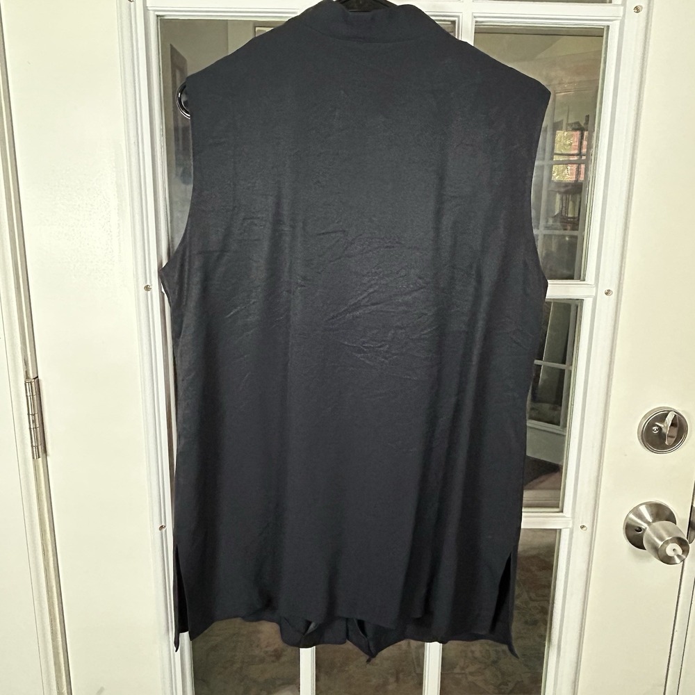 Vintage 90s R&M Richard's Karen Kwong Navy Celestial Embroidered Vest Size 16 - Picture 7 of 16